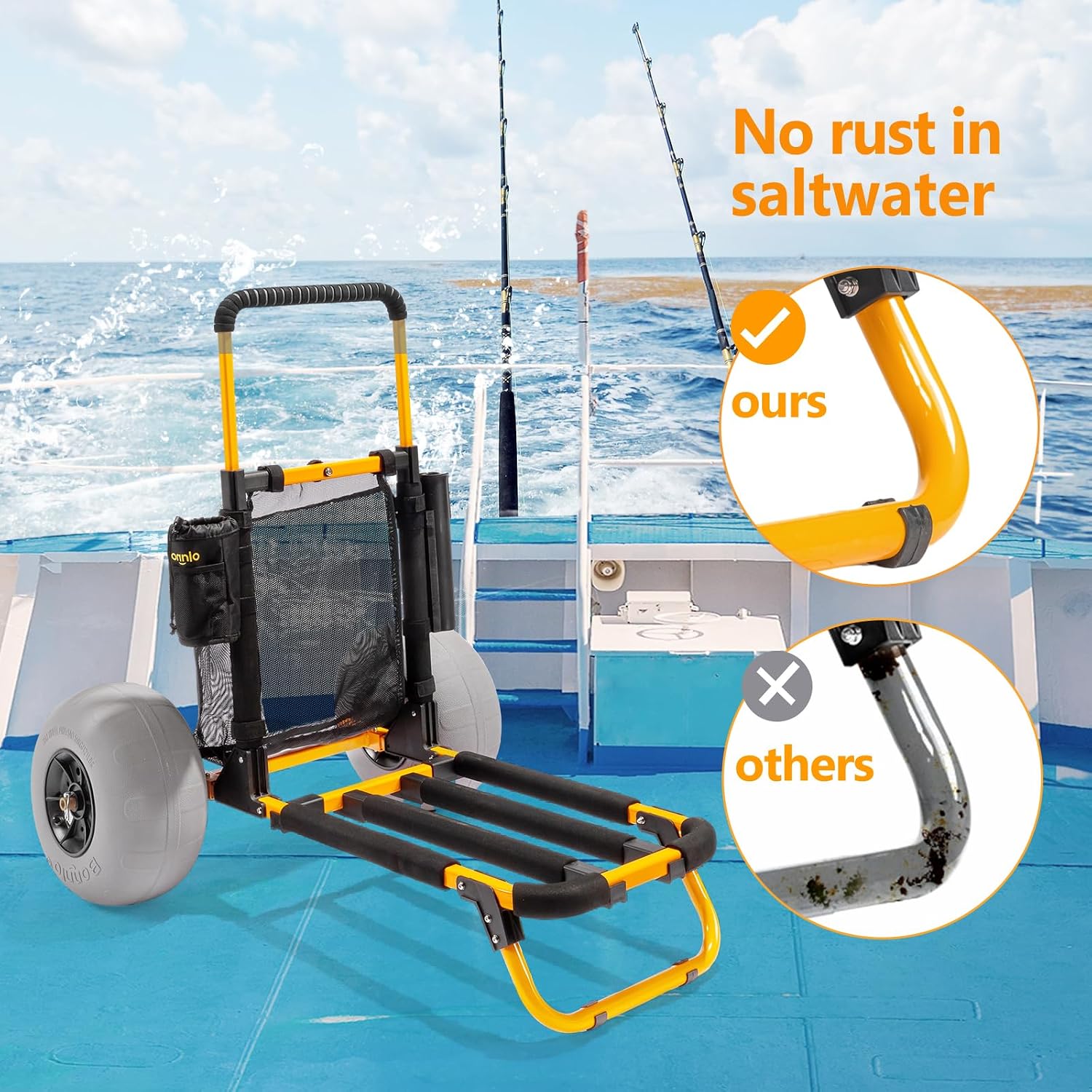 Chariot de plage Bonnlo, chari - Rod Holder Fishing avis et prix